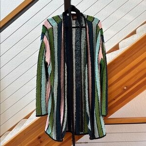 Loewe Paula’s Ibiza Stripe Knit Bathrobe/Cover Up Sz S NWT